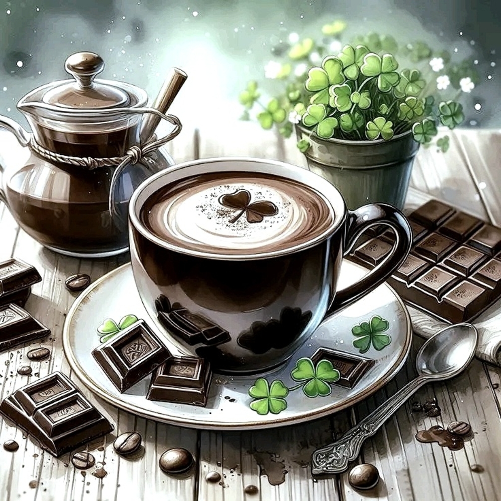 Green and Brown Coffee & Tea (Clovers Closet Ad)